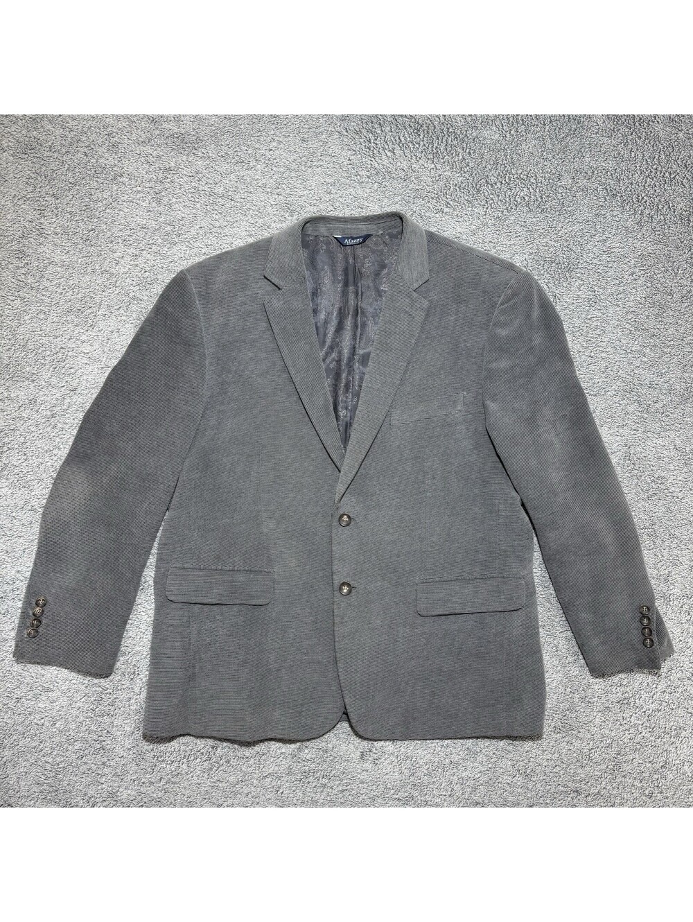 Afazzy New York Men's Gray Corduroy Blazer Coat Size 46S